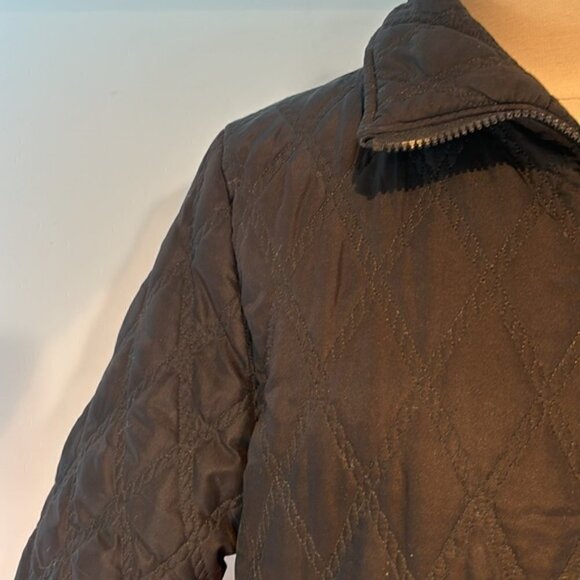 Variations black quilted nylon zip front light jacket size medium - Picture 3 of 10